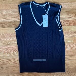 Lady Hagen Navy V-Neck Sweater Vest